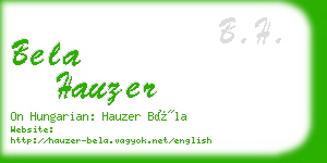 bela hauzer business card